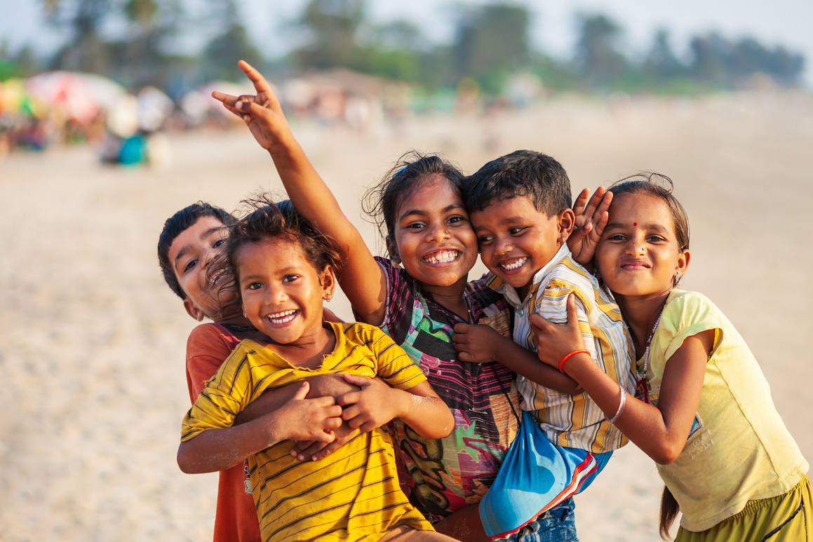 Indian Children at Beach, Goa